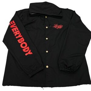 Logic Everybody Tour Windbreaker Jacket 2XL Black Red Hip Hop Rap Merch Coat